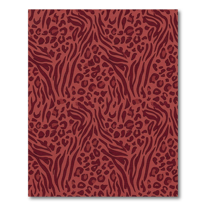 Crimson Leopard Zebra Mix Rug