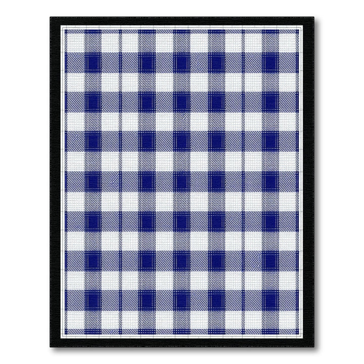 Geometric Modern Navy Blue Checkered Area Rug