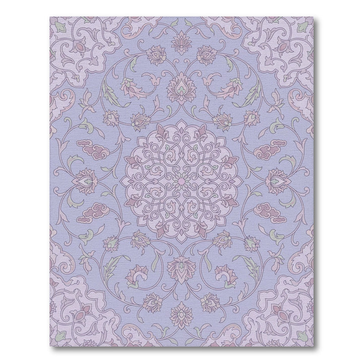 Lavender Floral Medallion Symmetry Rug