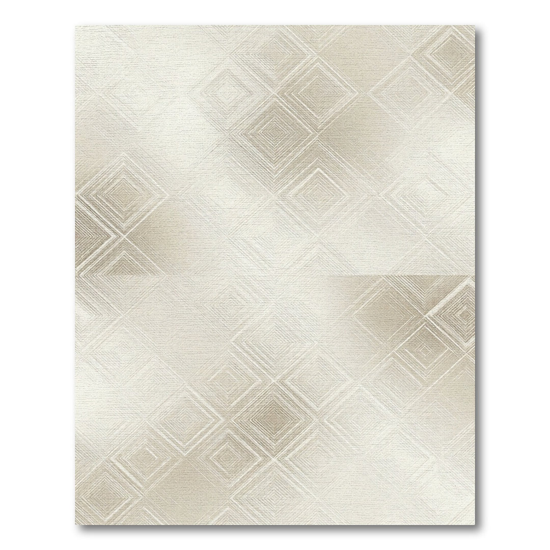 Diamond White Shimmering Geometric Rug