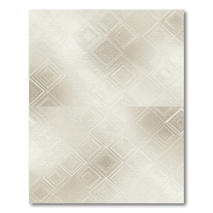 Diamond White Shimmering Geometric Rug