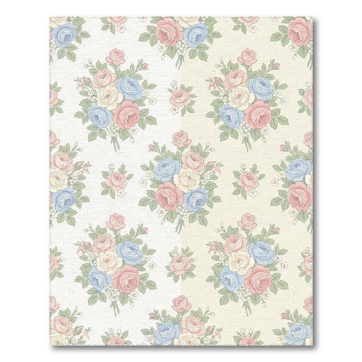 Soft Pastel Rose Bouquet Garden Rug