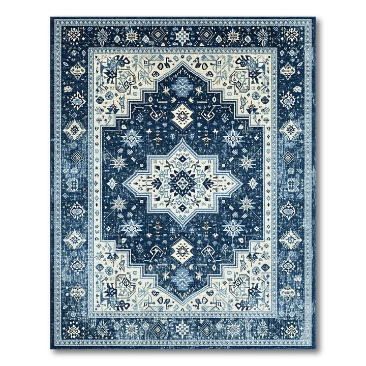 Navy Blue Traditional Persian Area Rug