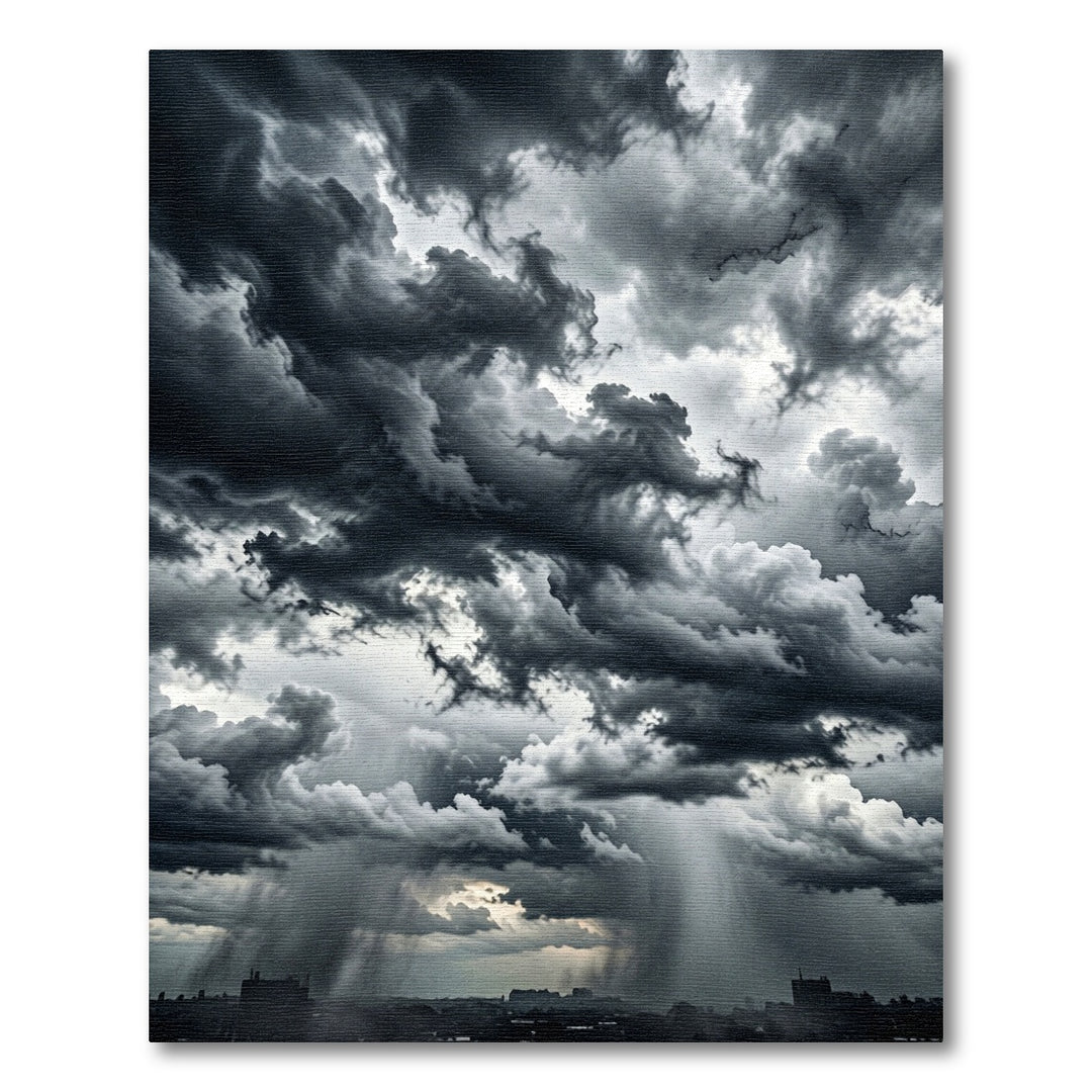Dramatic Stormy Sky Clouds Rug