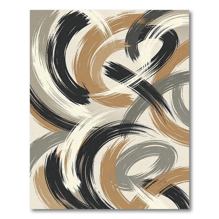 Abstract Swirl Brushstroke Rug