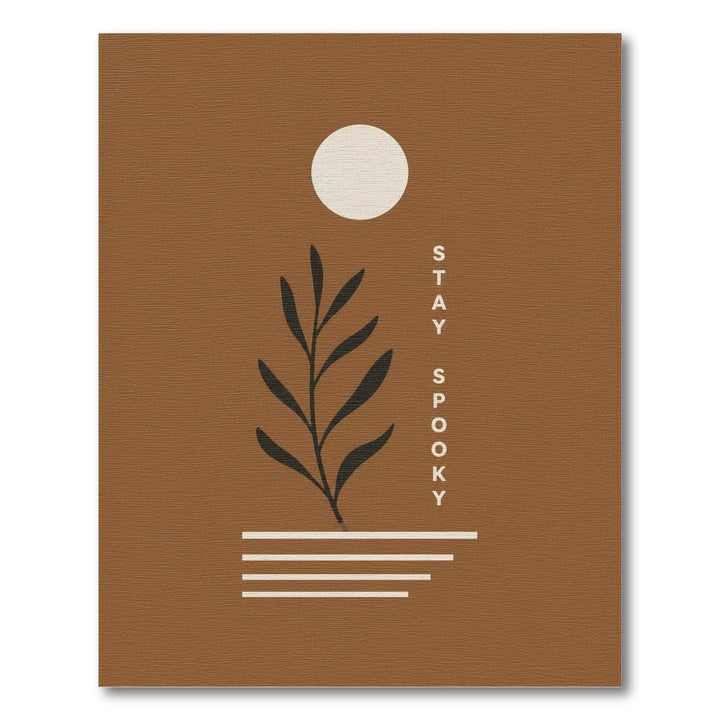 Stay Spooky Brown Botanical Area Rug