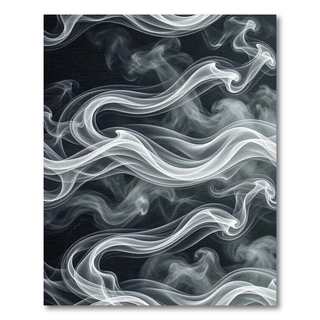 Elegant White Smoke Swirl Rug