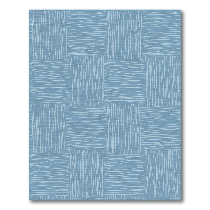 Soft Blue Woven Stripe Arrangement Rug