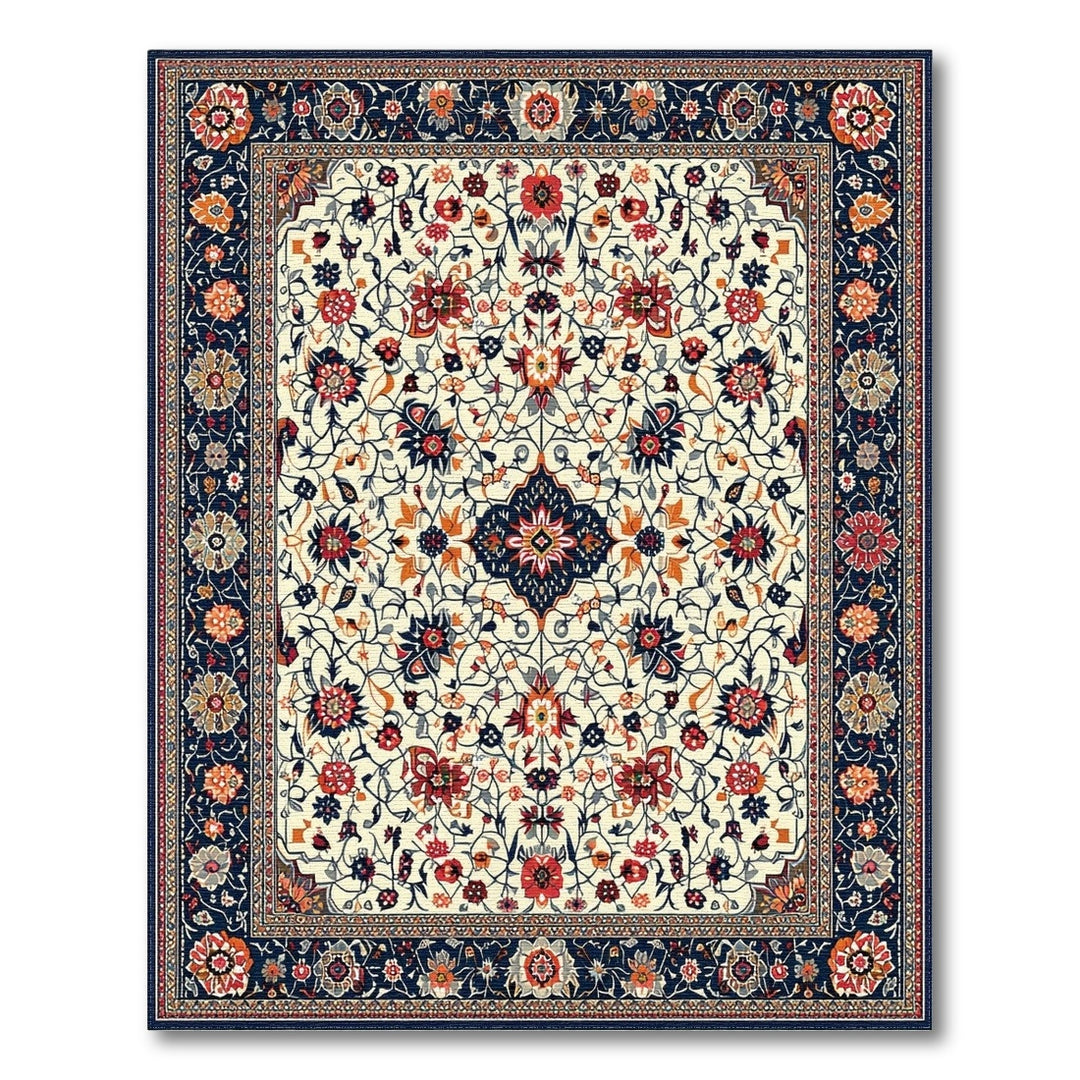 Traditional Persian Floral Area Rug
