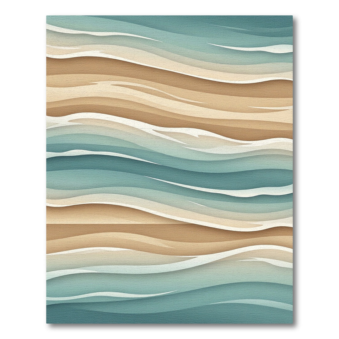 Abstract Sandy Ocean Wave Ripple Rug