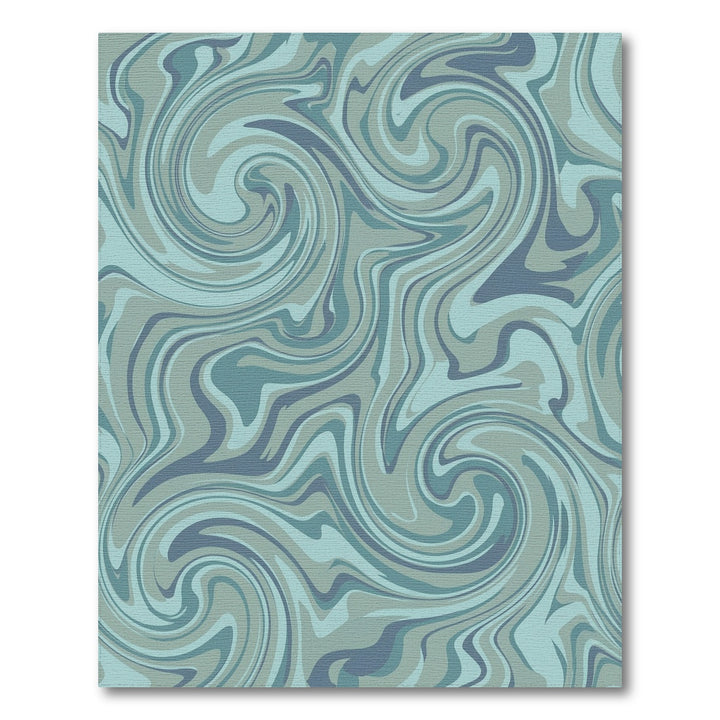 Cool Blue Swirl Marble Rug