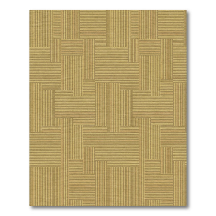 Golden Tan Interlocking Stripe Rug