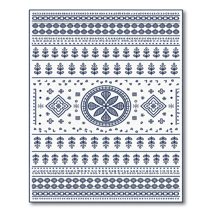 Blue Heritage Tribal Medallion Rug