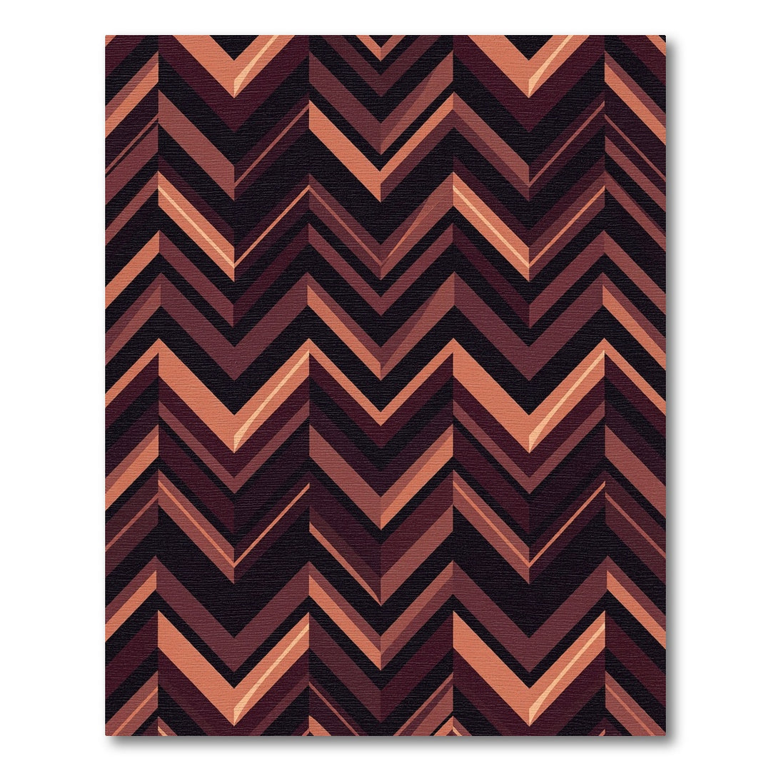 Chevron Terracotta Geometric Rug