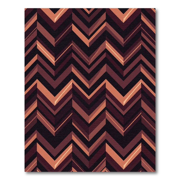 Chevron Terracotta Geometric Rug