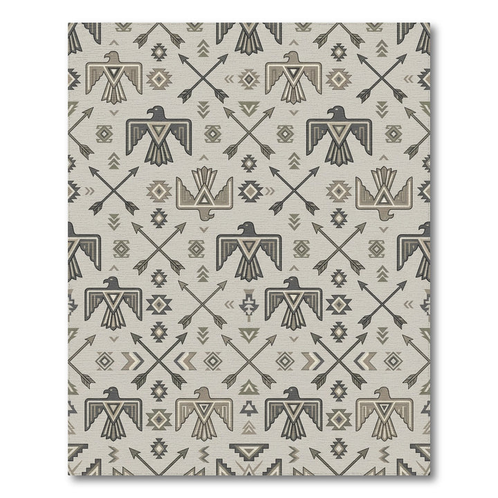 Thunderbird Arrows Neutral Earth Tones Rug