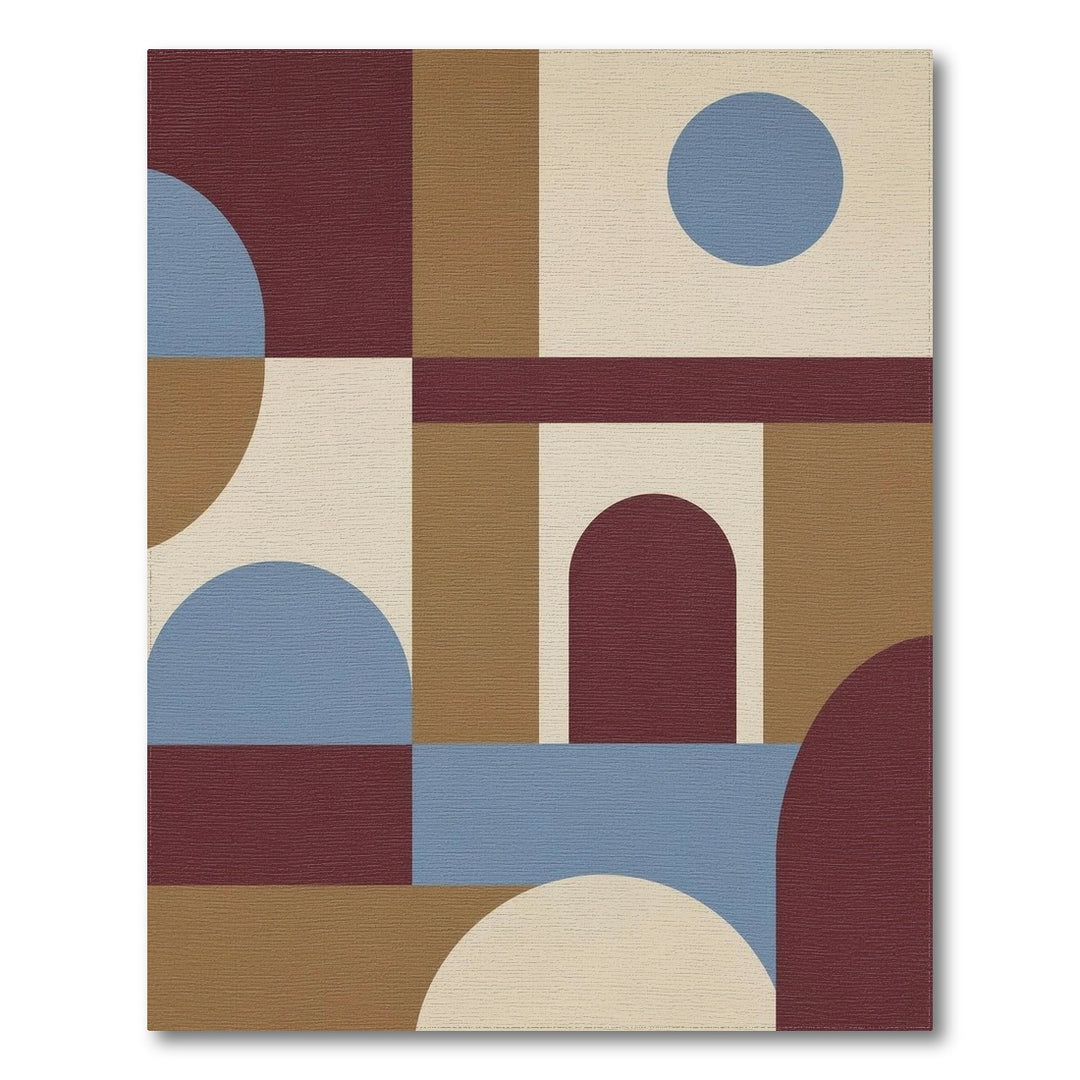 Geometric Modern Brown and Tan Geometric Modern Brown Area Rug