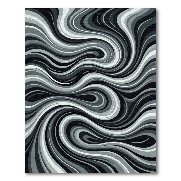 Monochromatic Abstract Swirl Rug