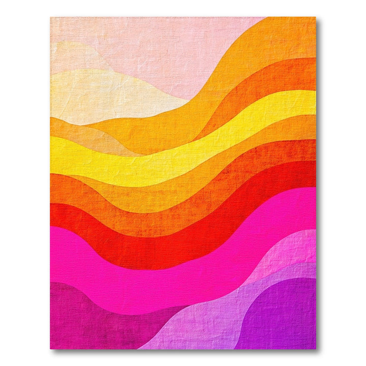 Vibrant Wave Multi-Color Area Rug