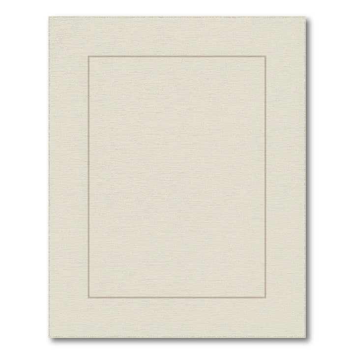 Minimalist Beige Border Rectangular Rug