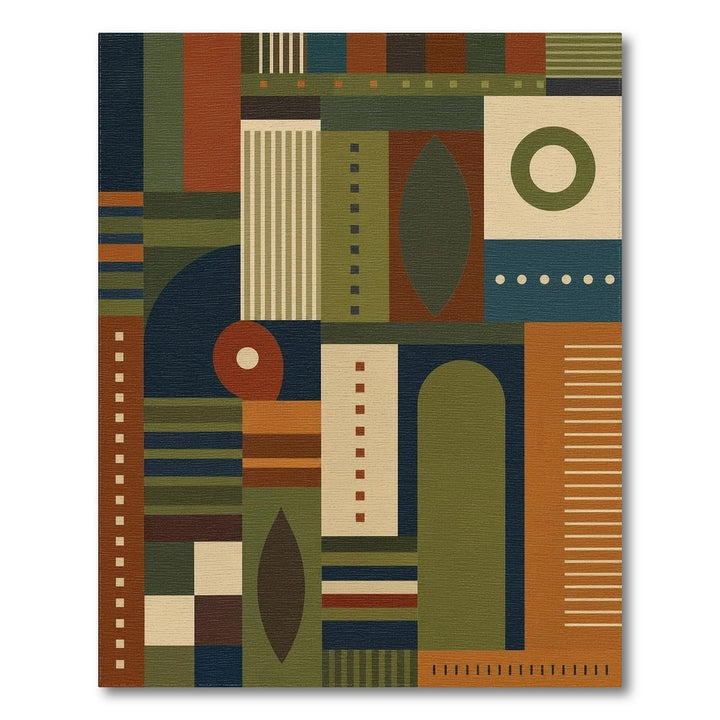 Geometric Modern Multi-color and Patterns Multi-Color Geometric Area Rug