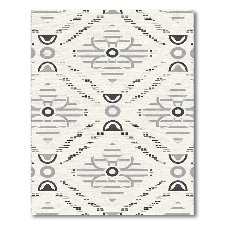 Black White Geometric Area Rug