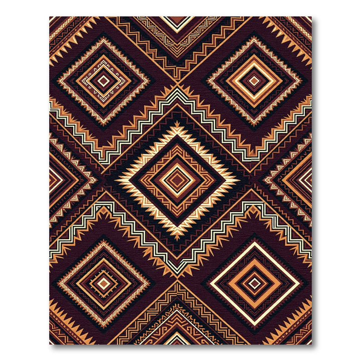 Tribal Geometric Diamond Rug