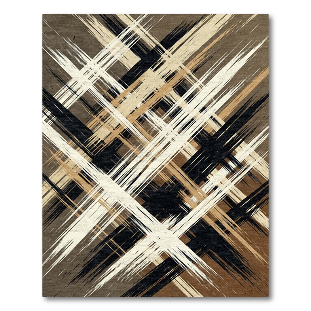 Earthy Tone Abstract Brush Stroke Rug