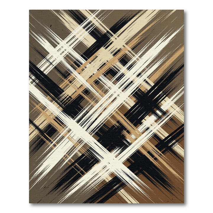 Earthy Tone Abstract Brush Stroke Rug