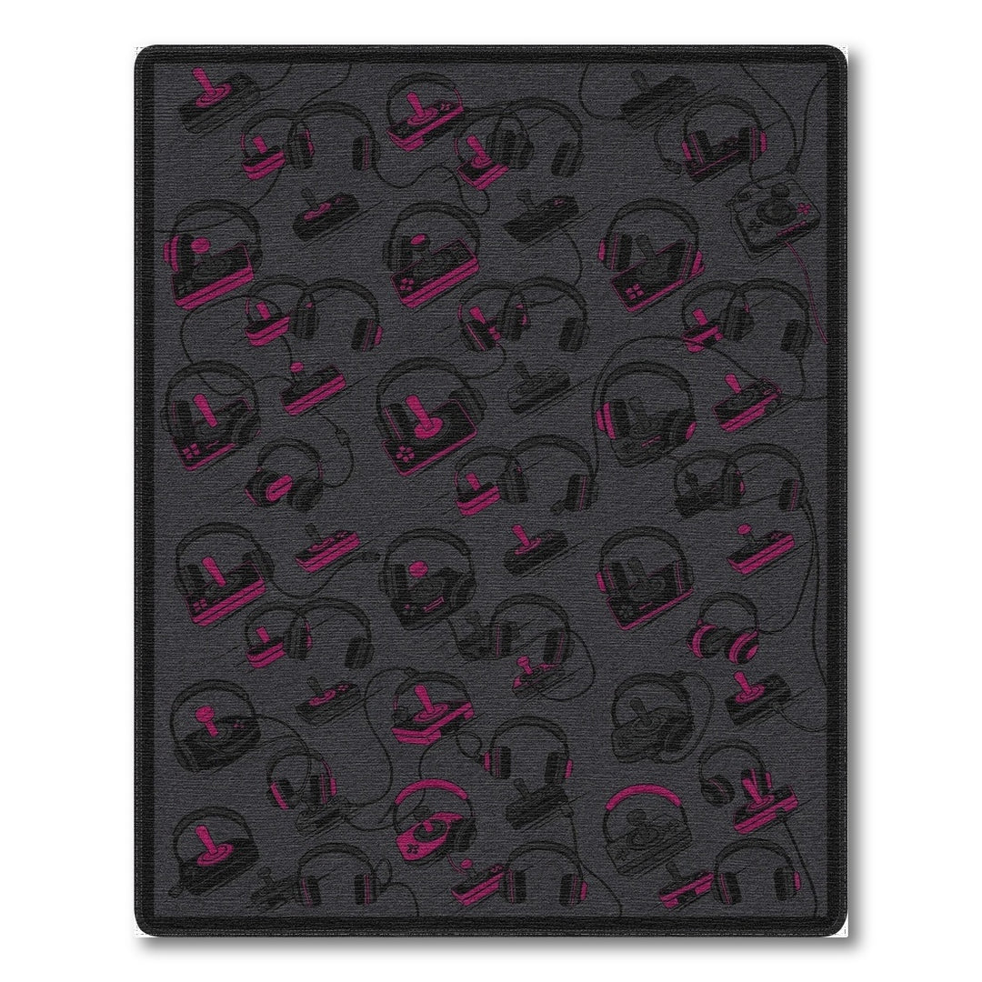 Pink Gaming Controllers Area Rug
