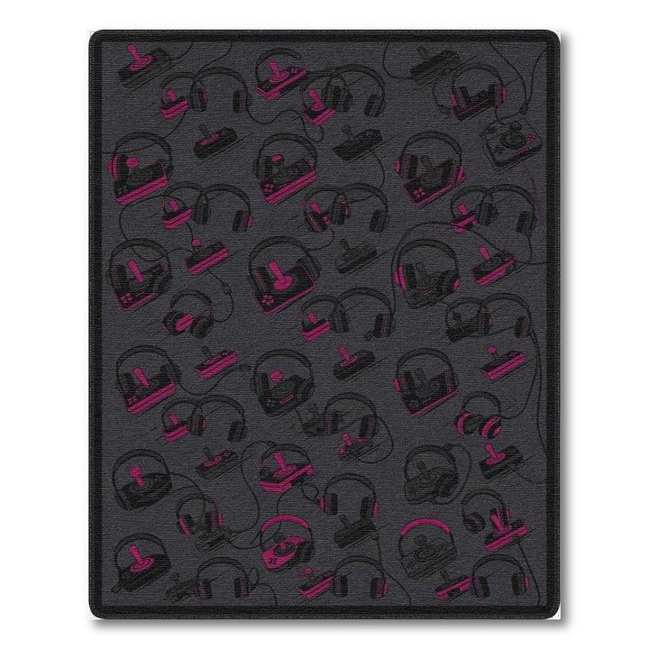 Pink Gaming Controllers Area Rug