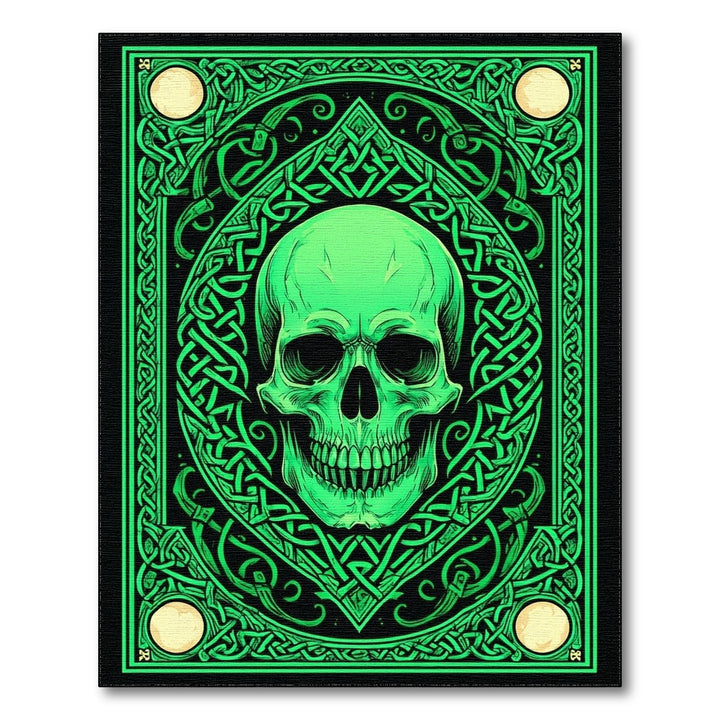 Green Skull Heritage Area Rug
