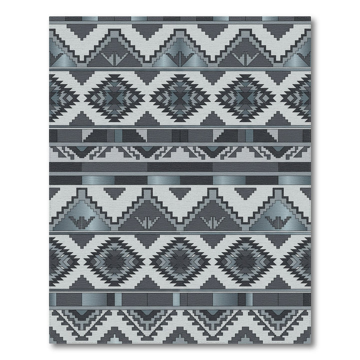 Faceted Geometric Diamond Stripes Rug