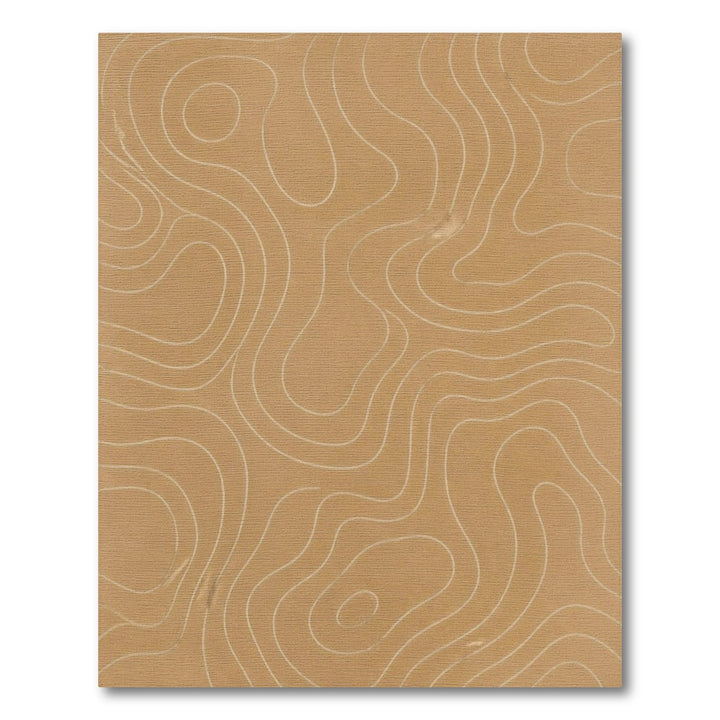 Tan Abstract Contour Area Rug