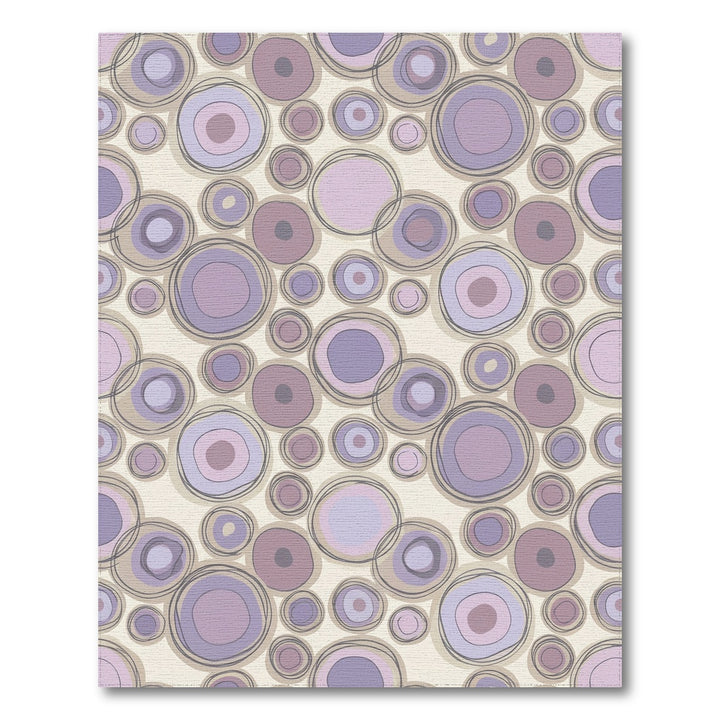 Amorphous Purple Circles Collage Rug