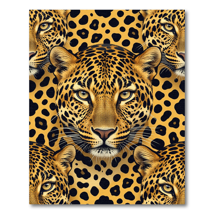 Golden Leopard Spots All Over Rug