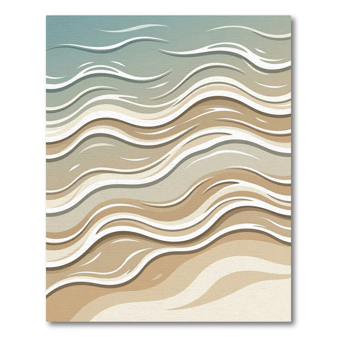 Coastal Abstract Wave Rug