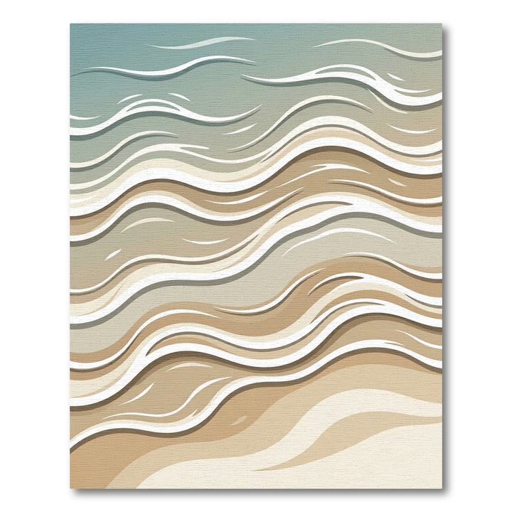 Coastal Abstract Wave Rug