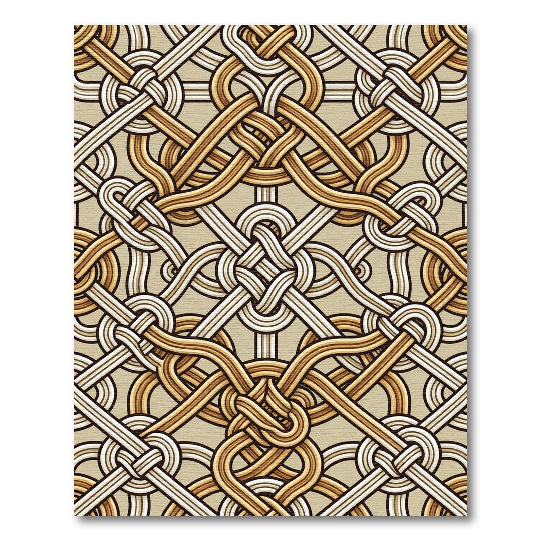Celtic Knot Brown Cream Rug