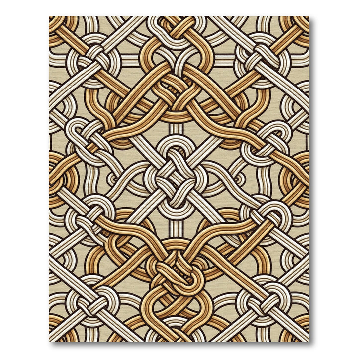 Celtic Knot Brown Cream Rug