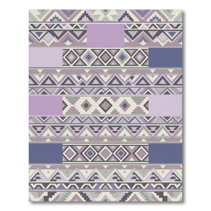 Pastel Geometric Tribal Stripe Rug