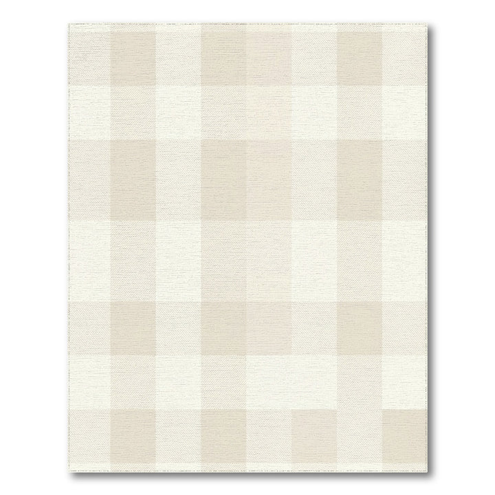 Neutral Toned Buffalo Check Plaid Rug