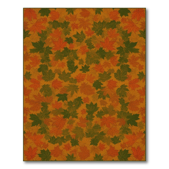 Autumn Maple Leaf Orange Area Rug