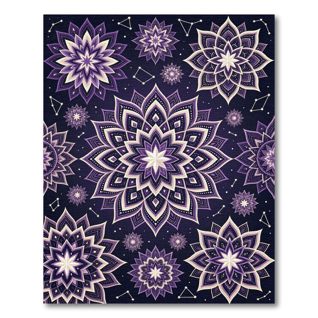 Amethyst Galaxy Mandala Swirls Rug
