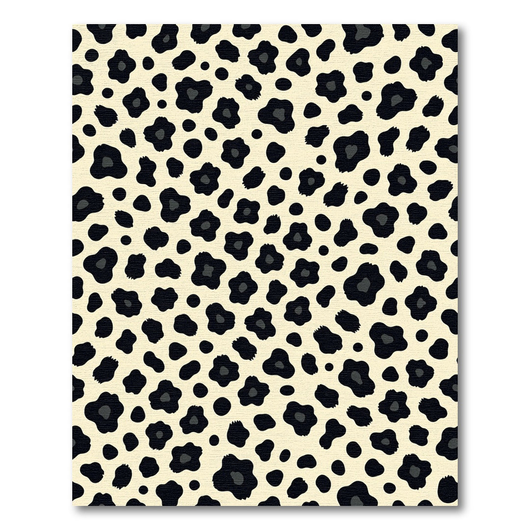 Classic Black Leopard Spots Rug