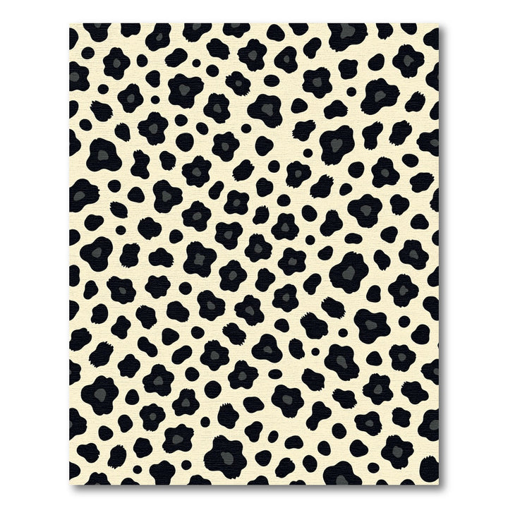 Classic Black Leopard Spots Rug