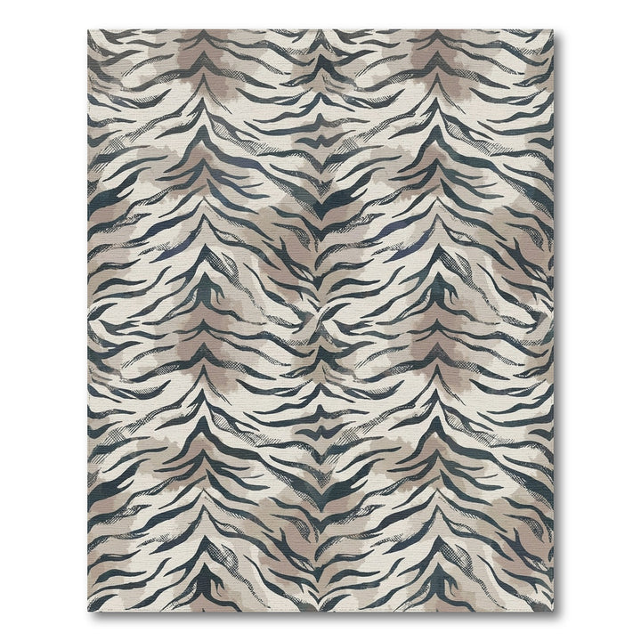 Muted Tiger Stripe Textured Rug