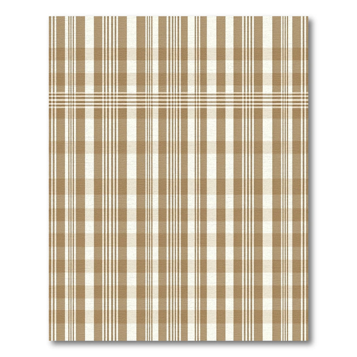 Classic Beige Plaid Stripe Rug