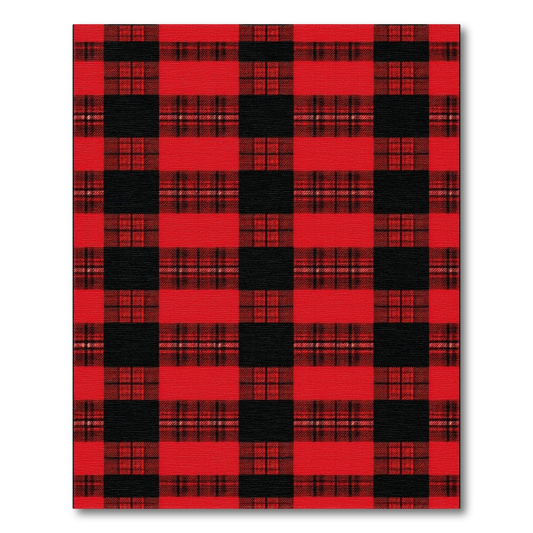 Red Black Red Black Buffalo Check Area Rug