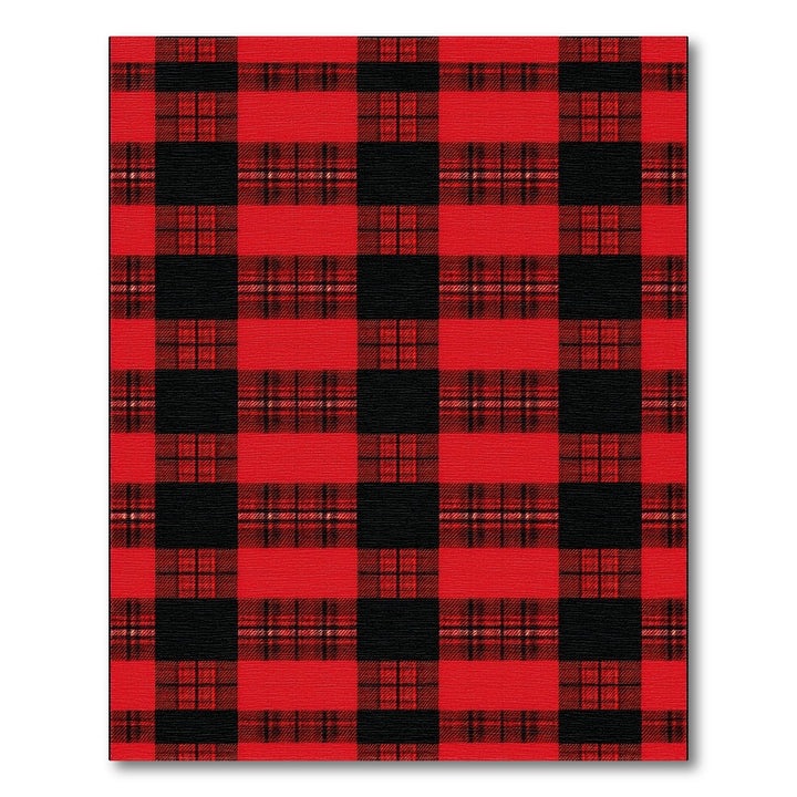 Red Black Red Black Buffalo Check Area Rug
